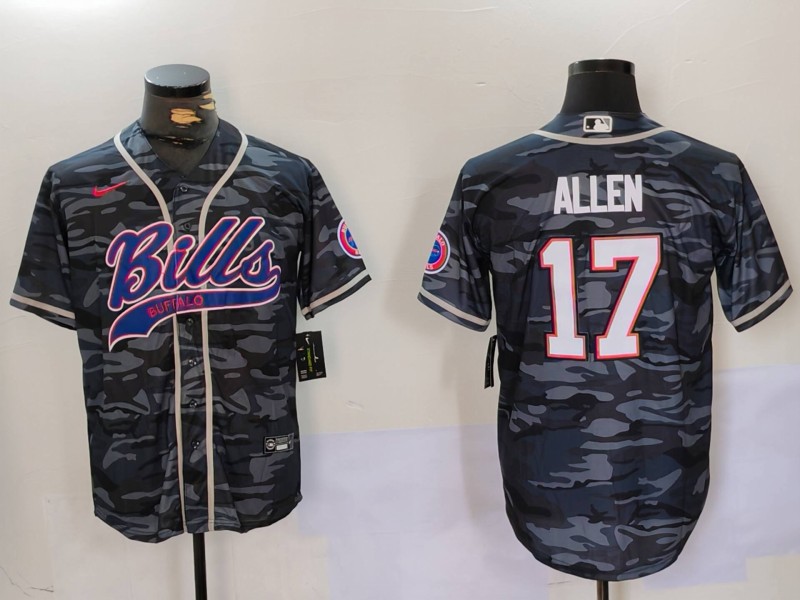 Men Buffalo Bills 17 Allen Camo Joint Name 2024 Nike Limited NFL Jersey style 910
